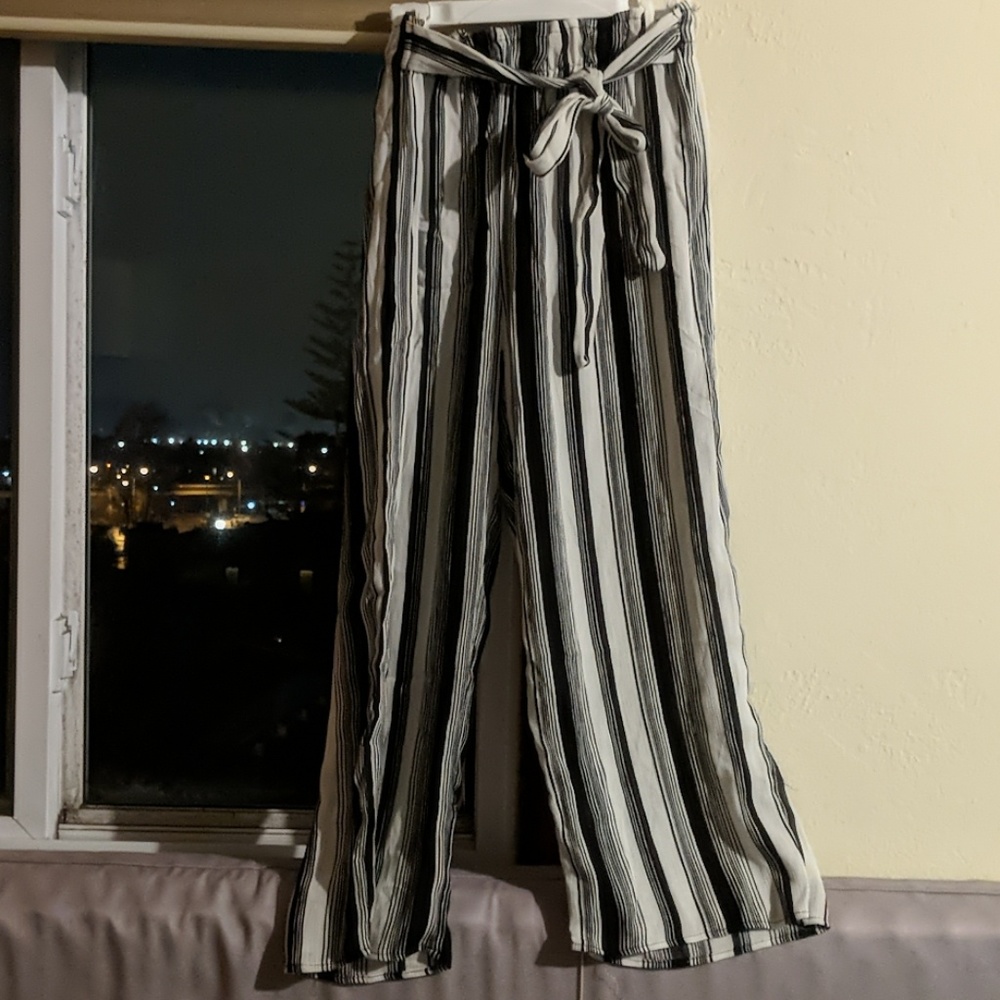 Fashion Nova Sail Away Striped Crop Pants